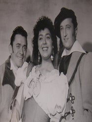 Item #68-4550 B&W Photo of Chanson Gitane: Rogers, Hotine, Dassary. B M. Bernand, phot