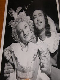 Item #68-4556 B&W Photo from D'Artagnan: Rene Bonneval, & performer portraying Constance...