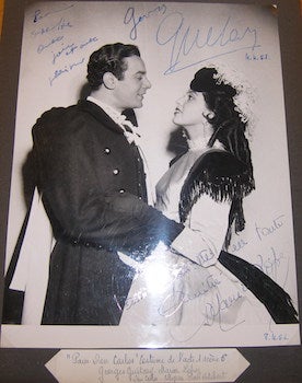 Item #68-4615 Autographed B&W Photo featuring French actor Georges Guetary. "Pour Don Carlos" B....