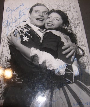 Item #68-4621 Autographed B&W Photo featuring French actor Georges Guetary. "Pour Don Carlos" B....