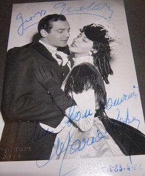 Item #68-4622 Autographed B&W Photo featuring French actor Georges Guetary. "Pour Don Carlos" B....