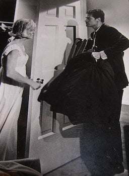Item #68-4678 B&W Photo of Doris Day & James Garner. Publicity still from The Thrill Of It All....