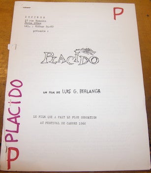 Item #68-4706 Press release for Placido. Documentation Pour La Presse. Cocinor, Luis G. Berlanga,...