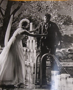 Item #68-4748 B&W Photo of Doris Day & James Garner. Publicity still from"Le Piment De La Vie"...