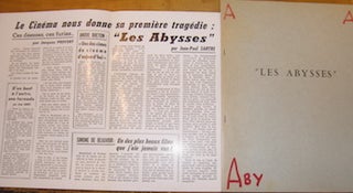 Item #68-4834 Publicity material for Les Abysses. Lenox Films, Nikos Papatakis, dir