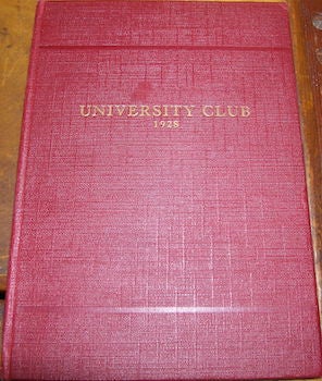 Item #68-4865 By-Laws House Rules And List Of Officers And Members Of The University Club....