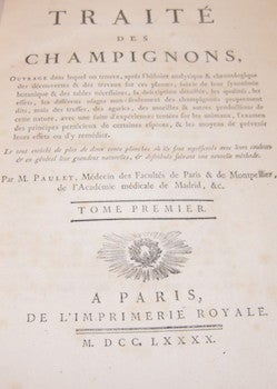 Item #68-4944 Traité des champignons, ouvrage dans lequel, on trouve après l'histoire...