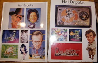 Item #68-4976 Two Sheets of Color Caricatures. Hal Brooks