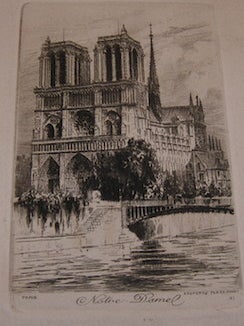 Item #68-5478 Notre Dame. Charles Pinet, etch