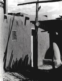 Item #68-5776 USA. Native dwellings, partly in shadows. Marianne Spier-Donati.