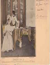 Item #68-6392 Black and white postcard of Sarah Bernhardt (1844 - 1923), in L'Aiglon. P. . Boyer, phot.