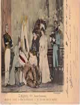 Item #68-6397 Black and white postcard of Sarah Bernhardt (1844 - 1923), in L'Aiglon. P. . Boyer, phot.
