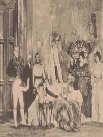 Item #68-6402 Black and white postcard of Sarah Bernhardt (1844 - 1923), in L'Aiglon. P. . Boyer,...