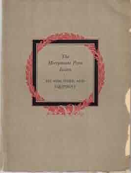 Item #68-6470 The Merrymount Press Boston. Its Aims, Work, And Equipment. TLS A. Townshend...