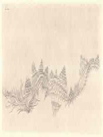 Item #68-7196 Die Flut Schwemmt Stadte. 1927. Pen. 10.5" x 12". Paul Klee, San...