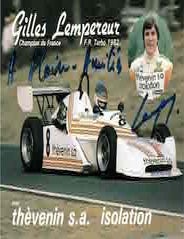 Item #68-7240 Gilles Lempereur. Autographed card. Beaugency Lebugle, J. L. Taillade.