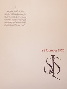 Item #68-7771 The Printers of the Book Arts Press and the School of Library Service, Columbia...