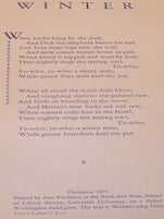 Item #68-7782 Winter. Christmas 1975. Printed by Joan Friedman at the Book Arts Press, School of...