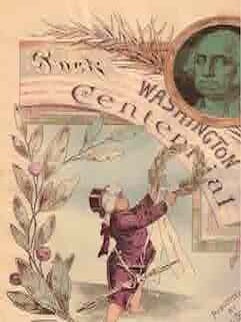 Item #68-7811 Puck Washington Centennial. April 24, 1889. Keppler, Schwarzmann, publ