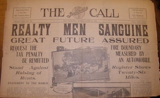 Item #68-7833 The San Francisco Call, Monday April 23, 1906. "Realty Men Sanguine."....