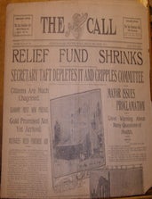 Item #68-7835 The San Francisco Call, Sunday April 29, 1906. "Relief Fund Shrinks.". The San Francisco Call.