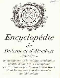 Encyclopedie de Diderot et d'Alembert. Prospectus for the 1970 reprint ...