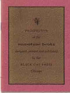 Item #68-8204 Prospectus of the miniature books designed, printed and published by the Black Cat...