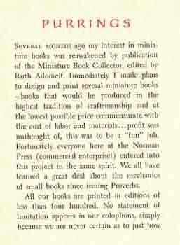 Prospectus of the miniature books designed, printed and published by the Black Cat Press