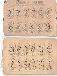 Alphabets Of Various Hands. J. Chappell, publ.