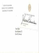 Autograph by J. Howard Edmondson, Governor of Oklahoma 1959 to 1963. J. Howard Edmondson.