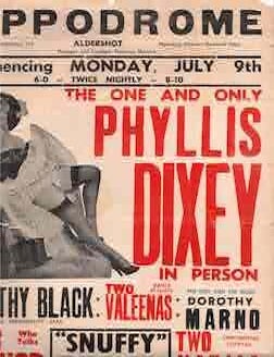 Item #68-8884 The One And Only Phyllis Dixey. Aldershot Hippodrome.