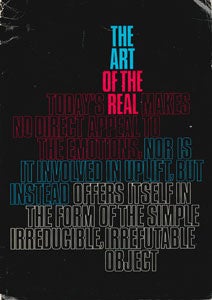 Item #69-0063 The Art of the Real: An aspect of American Painting and Sculpture 1948-1968. Museum...