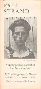 Item #69-0142 Paul Strand A Retrospective Exhibition The Years 1915-1968. M H. de Young Memorial...