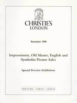 Item #69-1407 Impressionist, Old Master, English and Symbolist Picture Sales, Special Preview...