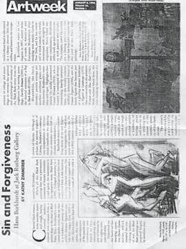 Item #69-1901 Sin and Forgiveness: Hans Burkhardt at Jack Rutberg Gallery. Feb. 26- Apr. 4, 1997....