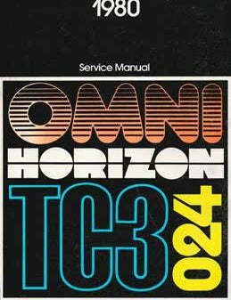 Item #69-3109 Chrysler Corporation Service Manual, 1980: Plymouth Horizon, Horizon TC3; Dodge Omni, Omni 024. Chrysler Corporation.