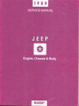 Item #69-3115 1989 Jeep Service Manual: Jeep Engine, Chassis & Body. Jeep/Eagle Corporation...
