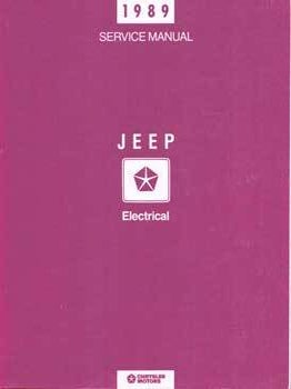 Item #69-3116 1989 Jeep Service Manual: Jeep Electrical. Jeep/Eagle Corporation Chrysler Corporation