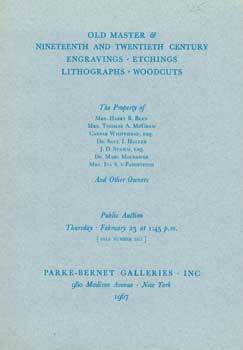 Item #69-3359 Old Master & Nineteenth and Twentieth Century Engravings, Etchings, Lithographs,...