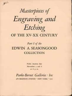 Item #69-3369 Masterpieces of Engraving and Etching of the XV-XX Century: Part I of the Edwin A....