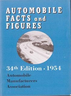 Item #69-4194 Automobile Facts and Figures, 34th Edition 1954. Automobile Manufacturers Association