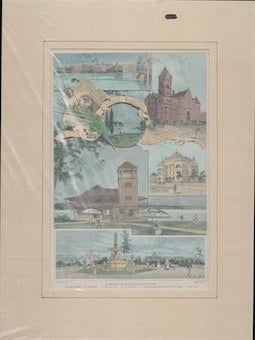 Item #69-4413 Views of and Around Grand Rapids. 19th C. Engraving Artist