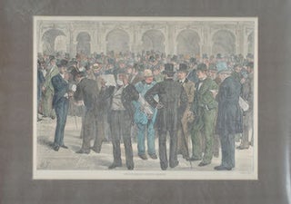 Item #69-4416 The Liverpool Cotton Market. 19th C. Engraving Artist