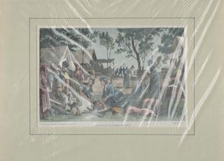 Item #69-4417 Arkansas Pilgrims in Camp. Frenzeny, Tavernier