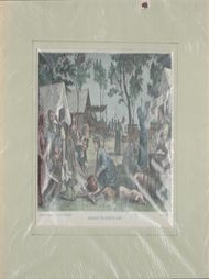 Item #69-4418 Arkansas Pilgrims in Camp. Frenzeny, Tavernier
