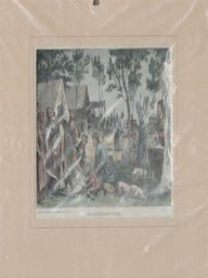 Item #69-4422 Arkansas Pilgrims in Camp. Frenzeny, Tavernier