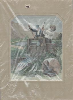 Item #69-4423 Irrigation in Colorado - Letting Water Into a Side Sluice-Way. Frenzeny, Tavernier