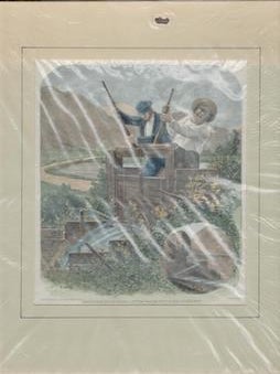 Item #69-4424 Irrigation in Colorado - Letting Water Into a Side Sluice-Way. Frenzeny, Tavernier