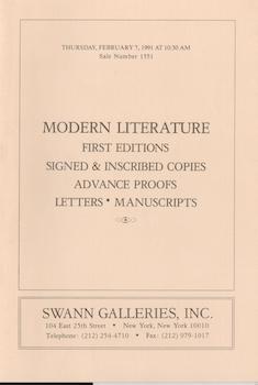 Item #69-4859 Modern Literature First Editions, Signed & Inscribed Copies, Advance Proofs,...