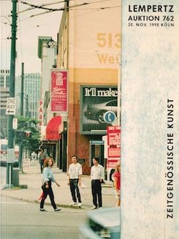 Item #69-4861 Auktion 762: Zeitgenossische Kunst 20 Nov 1998 Koln Lots #1 - #426. Lempertz